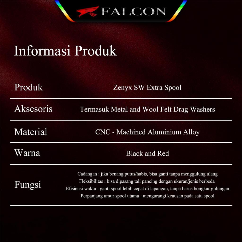 Extra Spool Reel Falcon Zenyx SW