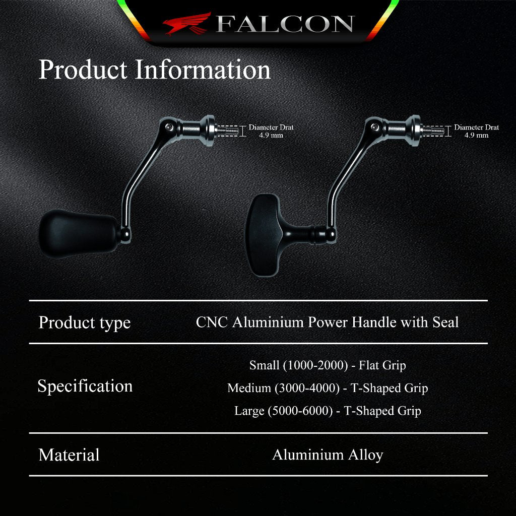 CNC Screw-In Power Handle with Flat / T-Shaped Grip Knob