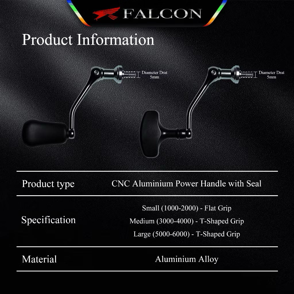 CNC Screw-In Power Handle with Flat / T-Shaped Grip Knob
