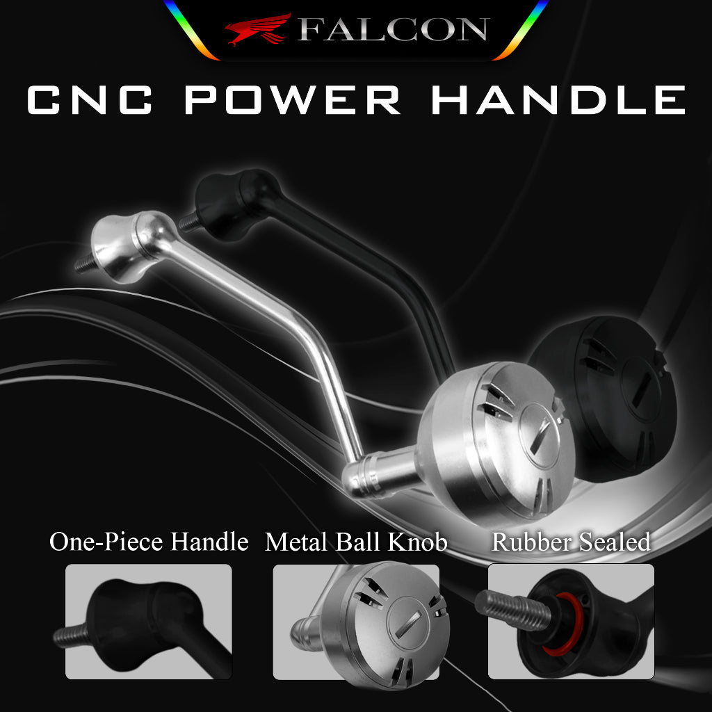 CNC One-Piece Screw-in Power Handle With Metal Ball Knob for Reel