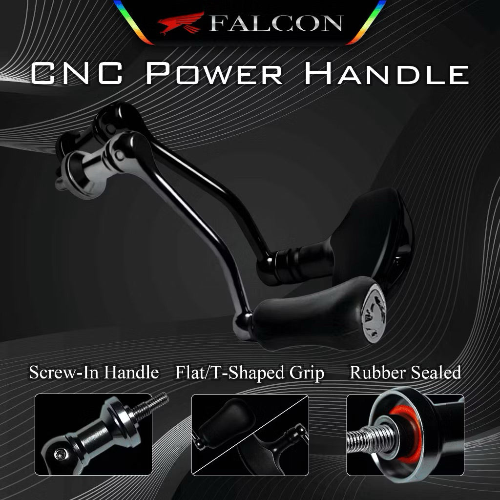 CNC Screw-In Power Handle with Flat / T-Shaped Grip Knob