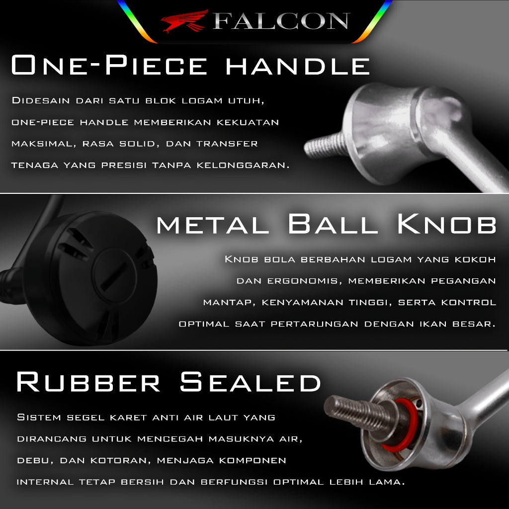 CNC One-Piece Screw-in Power Handle With Metal Ball Knob for Reel
