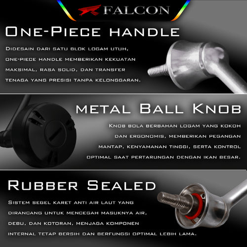 CNC One-Piece Screw-in Power Handle With Metal Ball Knob