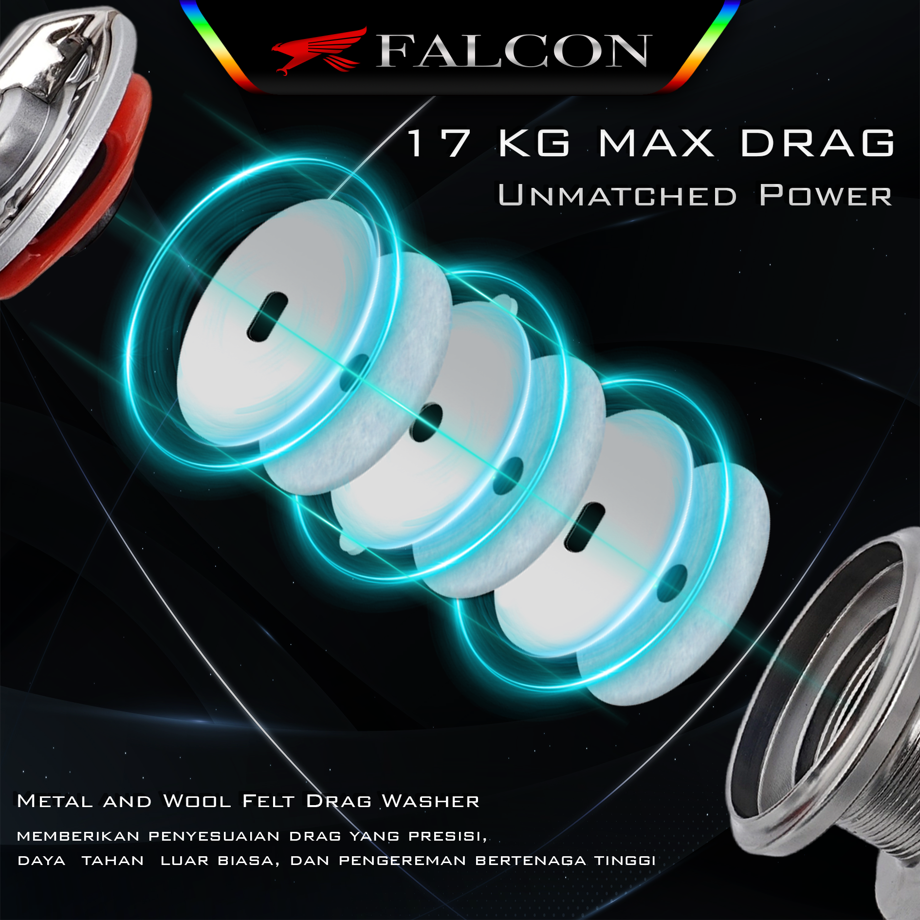 Reel Pancing Falcon Lunos SW / Salt water