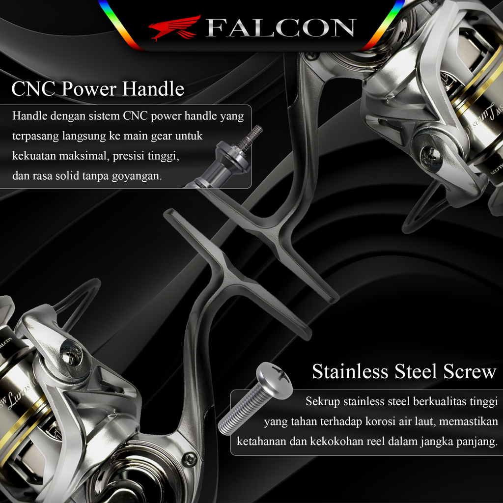Reel Pancing Falcon Lunos SW / Salt water