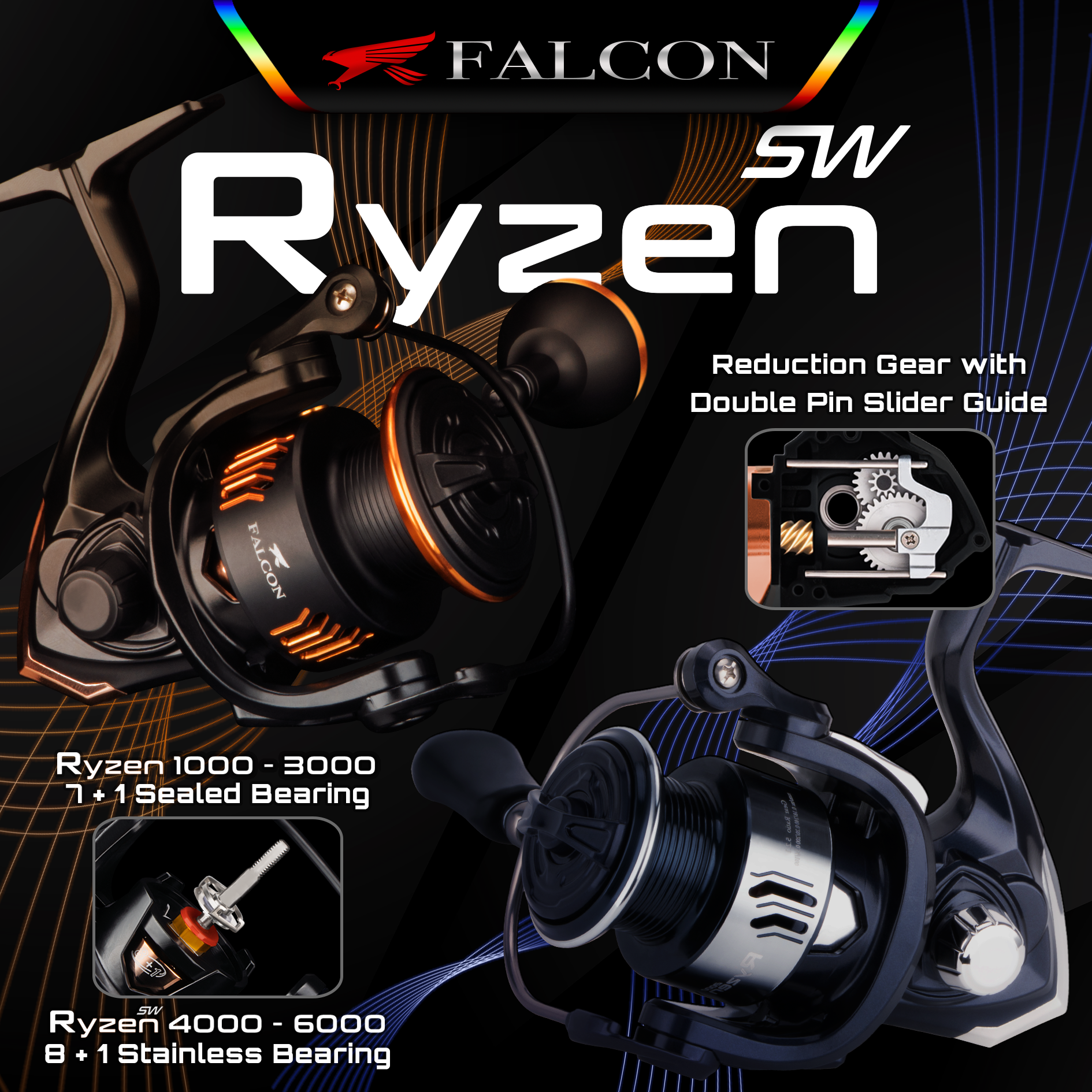 Reel Falcon Ryzen SW / Salt Water