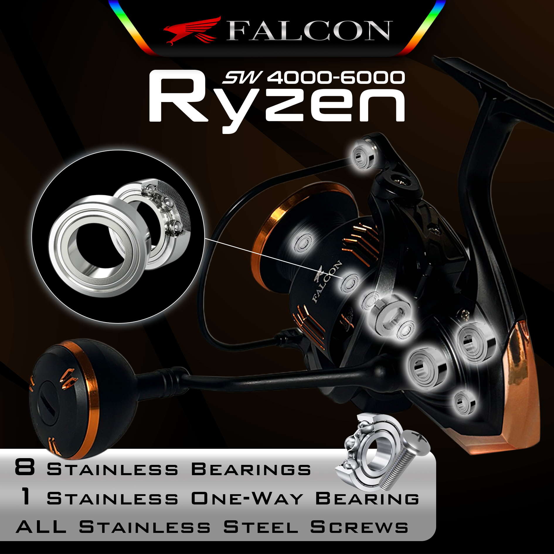 Reel Falcon Ryzen SW / Salt Water