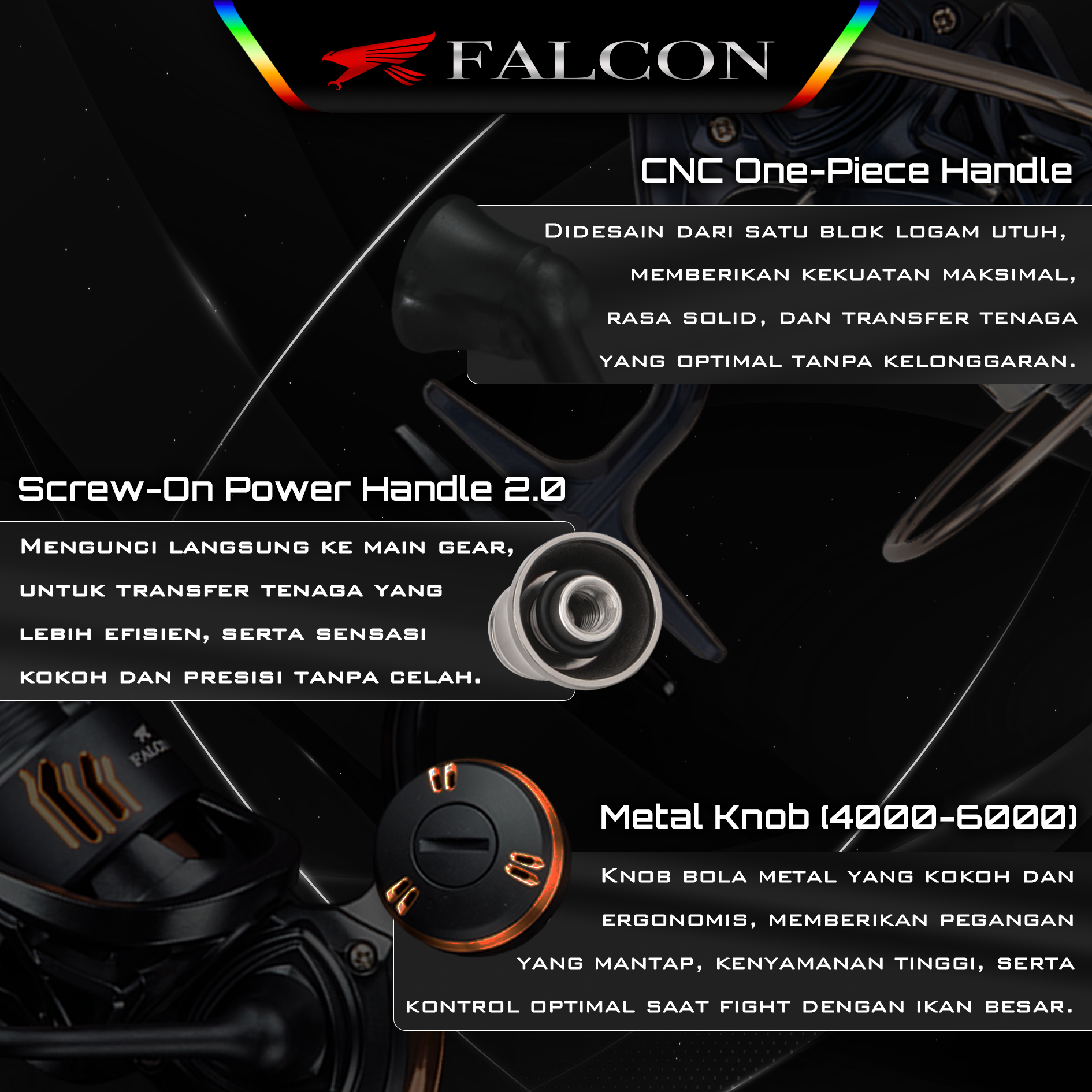 Reel Falcon Ryzen SW / Salt Water